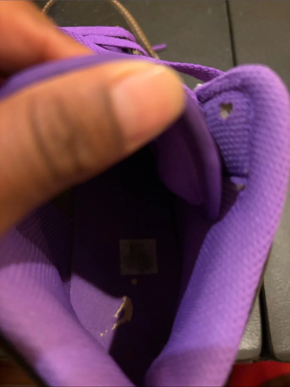 Jordan Kids High-Top Sneakers in Brown, Black & Purple